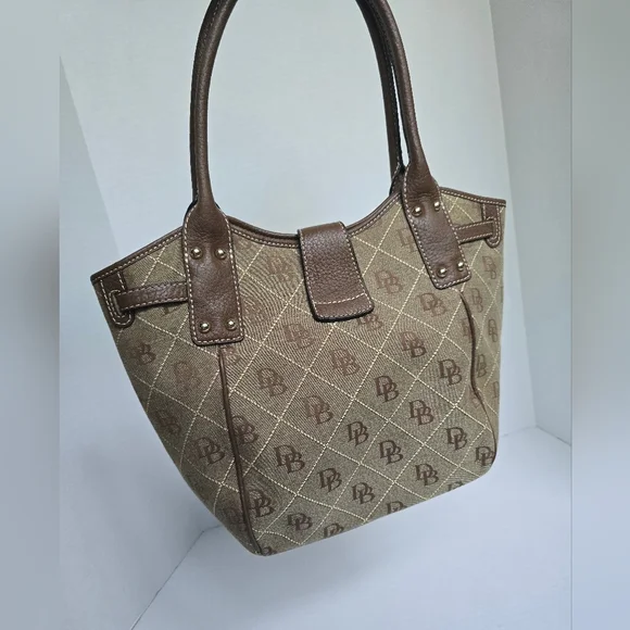 Dooney & Bourke Olive Green & Dark Brown Purse - Picture 2 of 15